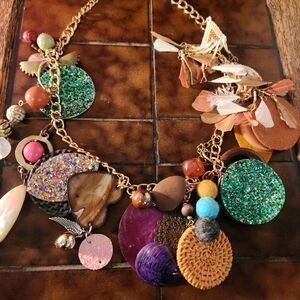 Bohemian Multicolor Charm Necklace